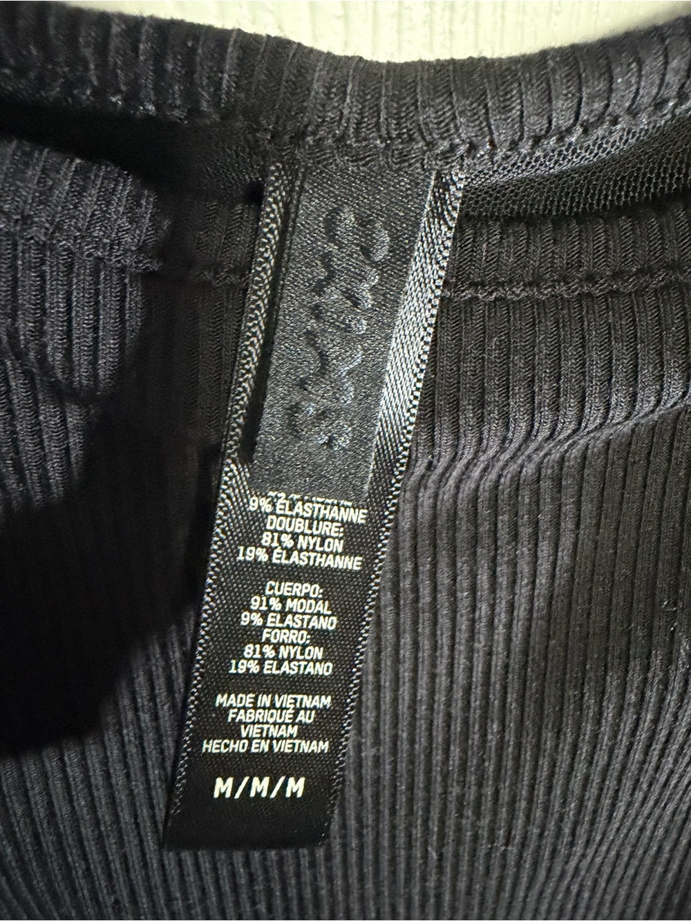 SKIMS Black Ribbed Catsuit Jumpsuit with Spaghetti Straps M - Picture 3 of 3